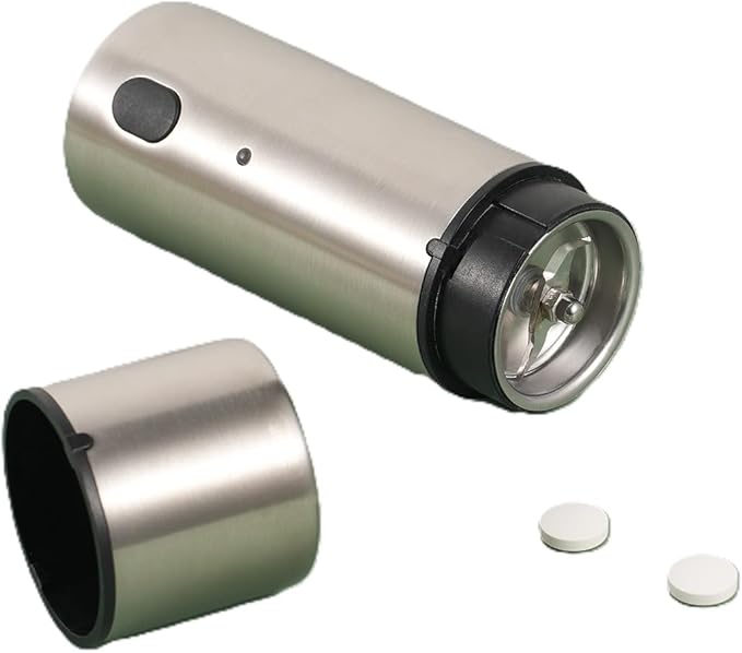 Remedic Cordless, Electric Pill Crusher & Grinder – Compact Stainless Steel Tablet Pulverizer – Rechargeable & Portable – One-Touch Operation – Fine Powder for Seniors, Pets, Kids – Herb Grinder