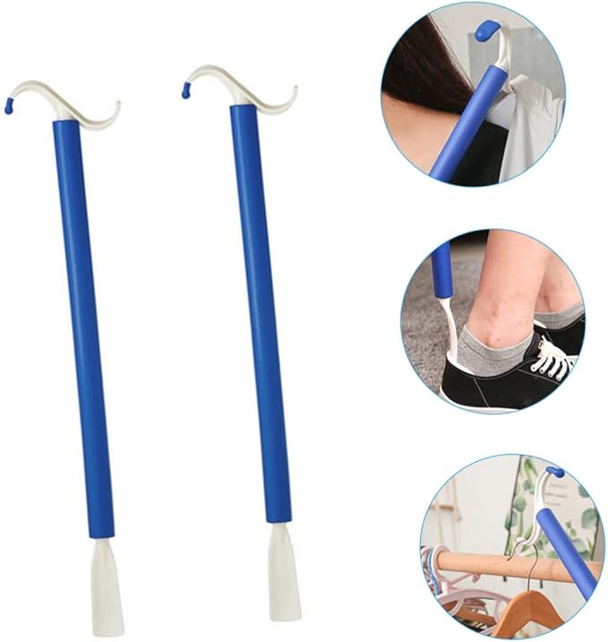 SOESFOUFU 2pcs Professional Dressing Aid Kit Shoehorn Pole for Seniors Disabled Elderly