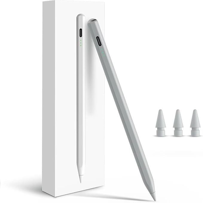 Pencil for Apple iPad A16 10th Generation, Fast Charge Stylus Pen for 2026-2018 iPad A16/11-6th Gen, Air 11/13 M4/M3/M2/5th-3rd, Pro 13/11/M4/12.9", Mini A17 Pro/6/5th Palm Rejection Tilt Sensitivity
