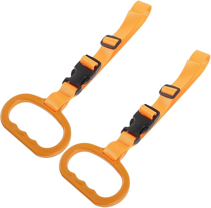YARNOW 2pcs Car Handle Assist Grab Bars for Elderly and Disabled, Orange Vehicle Door Support Rail for Mobility Aid and Standing Assistance