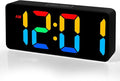 Small Digital Alarm Clock for Bederoom, Large Big Numbers Display with Brightness Dimmer,Dual Alarm, Snooze,12/24Hr,Adjustable Volume Loud Bedside Alarm Clock for Kids Teens Boys Girls (Black)