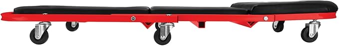 Performance Tool W85034 36-Inch Z-Frame Folding Automotive Creeper, All-in-One Adjustable Roller Garage Seat, Lay Down or Sit, 300 lbs. Capacity, Under Car Creeper, Padded with 6 Swivel Casters