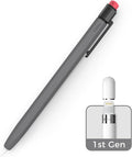 TRONWIN Apple Pencil 1st Generation Case, Silicone Pencil Sleeve Cover Perfect Grip Skin Classic Design with Sturdy Clip Compatible with Apple Pencil 1st gen for ipad (Deep Gray)