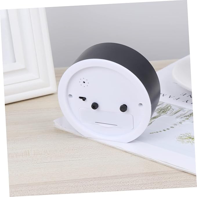 Zerodeko Simple Round Plastic Alarm Clock Small Desktop Clock Luminous Hour and Hand Kids Wall Mounted Alarm Style No Battery