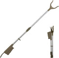32" 2-in-1 Shoe Horn & Reacher Grabber Tool,Foldable Extendable Pickup Tool with 360° Rotating Jaw,Lightweight Long Reach Handheld Grabber for Elderly, Trash Litter Pick Up,Garden Nabber (1 Pack)