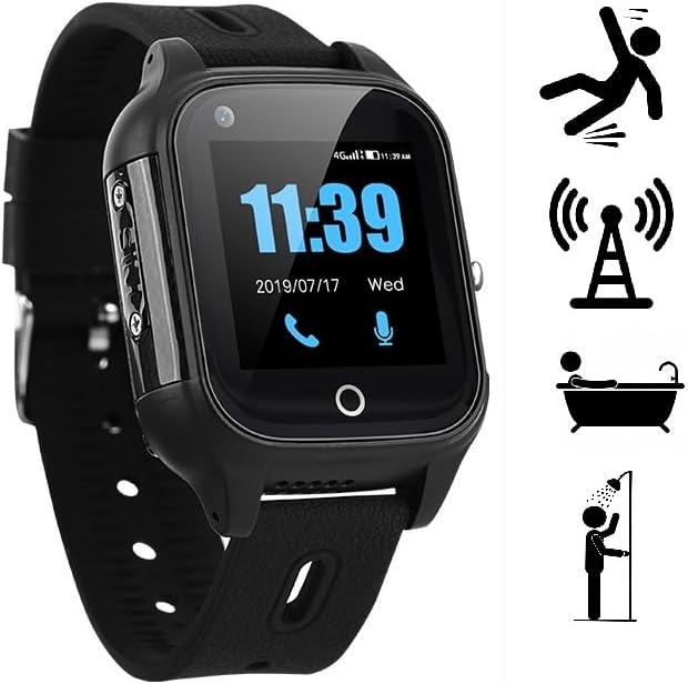 WisePath Medical Alert Watch Fall Detection Waterproof 2-Way Voice 911 Call No Monthly Fee SAW911-365