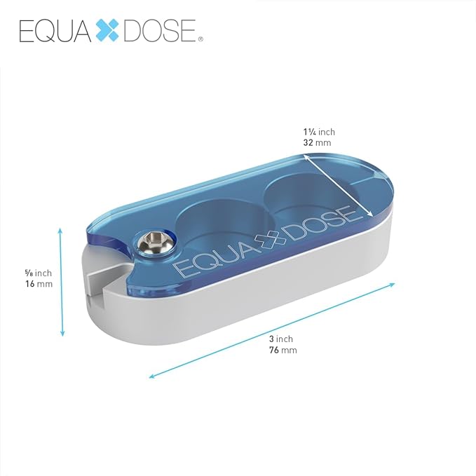 EQUADOSE Pill Splitter with Precision Aluminum Blades, Safely and Cleanly Cuts Small and Large Tablets, Vitamins, and Pills, Easy Tablet Divider for Accurate Medication Dosing