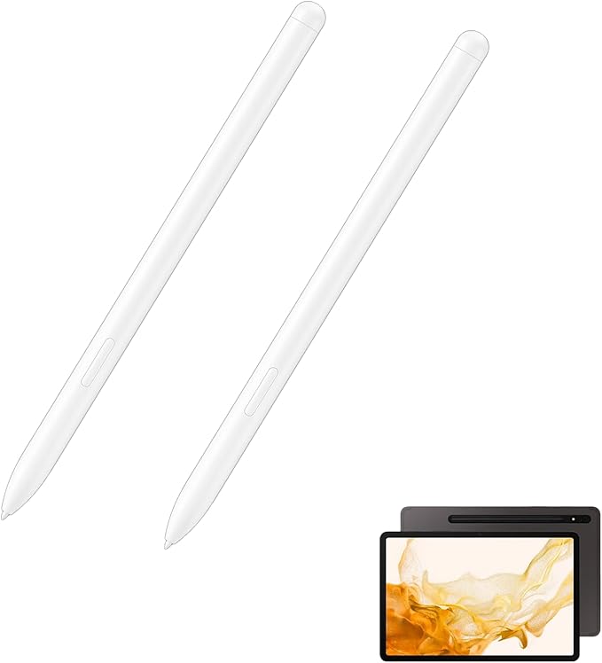 2 Pcs Tab S9 S Pen Replacement for Samsung Galaxy Tab S9 Pen, Tablet S9 Plus Stylus Pen for Samsung Galaxy Tab S9 Ultra S Pen, Tab S9 Stylus Pen withoutBluetooth (Beige)
