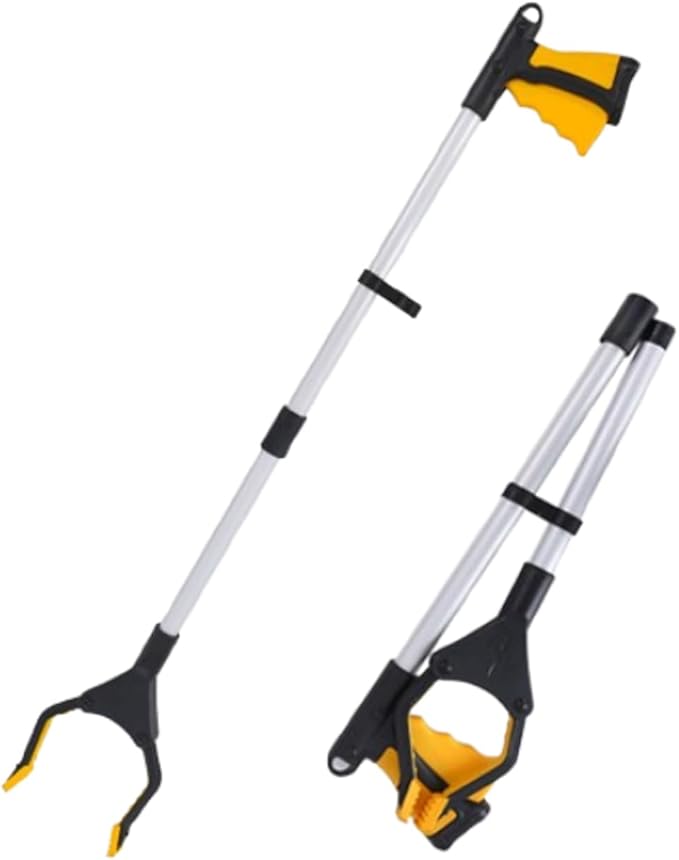 2-Pack Grabber Reacher Tool, 32" Foldable Reacher Grabber Pickup Tool with 360° Rotating Jaw & Magnet, Trash Picker Upper Grabber, Lightweight Grabbers,B