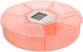 2pcs Weekly Pill Organizer: Smart Medication Box with Alarm Reminder - 7 Day 4 Time Compact Round Travel Pill Case for Purse