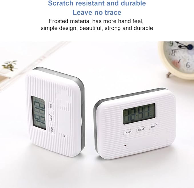Dispenser with Alarm Electronic Organizer with LCD Display 6 Compartments Reminder Outdoor Portable Mini Box with Alarm (Gray)