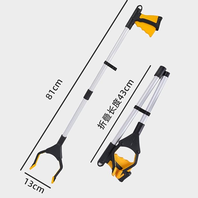 2-Pack Grabber Reacher Tool, 32" Foldable Reacher Grabber Pickup Tool with 360° Rotating Jaw & Magnet, Trash Picker Upper Grabber, Lightweight Grabbers,B