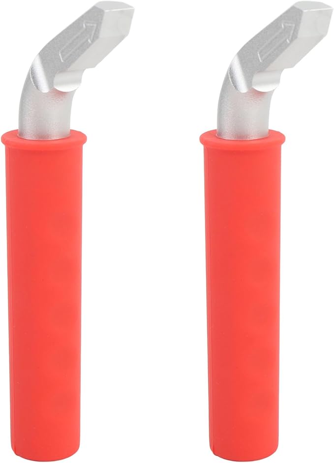 2PCS Car Door Assist Handles, Non Slip Silicone Grip Automotive Grab Support Bar, Ergonomic Portable Handle for Seniors and Mobility Assistance with Aluminum Alloy Frame for Most (Red)