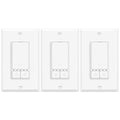 3 Pack Smart LED Dimmer Switch, Single Pole, Neutral Wire Required, Works with Alexa & Google Home, 2.4GHz WiFi Switch No Hub Needed, 150W Max LED/CFL 600W Max Incandescent, ETL/FCC Certified, White