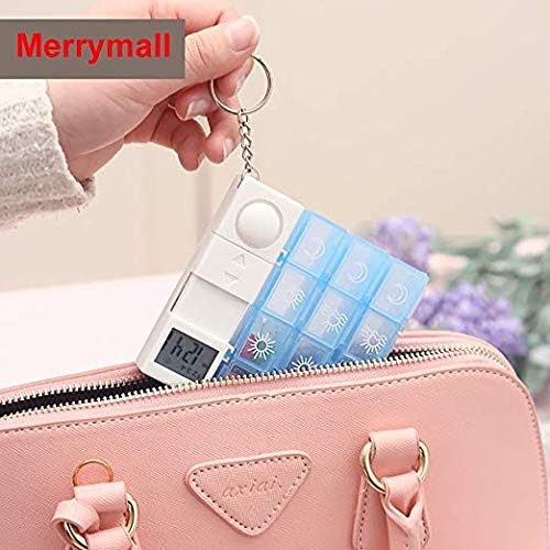 7 Day Weekly Digital Pill Organizer Pill Planner Pill Box Medicine Case w/4 Timer Alarm Reminder for Medications Pills Supplements Vitamins