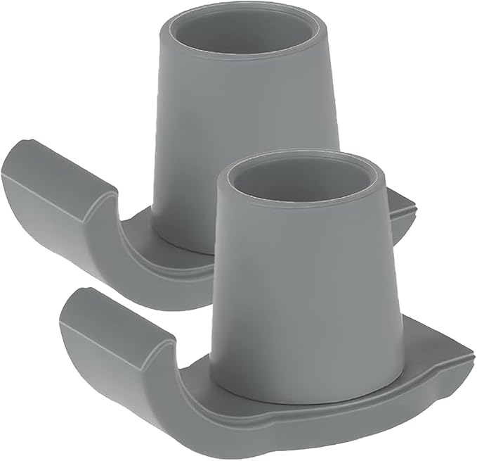 2 Pcs Walker Glide Skis, Universal Fit Walker ski Glides, Heavy Duty Rubber Walker Glides Walker Feet Replacement(Grey)