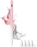 Stylus Pen for iPad - Type-c Charging Pencil for ipad Palm Rejection Active Pen Compatible with (2018-2026) Apple iPad 6/7/8/9/10/11(A16), Air 3/4/5/M2/M3, Mini 5/6, Pro 11"/12.9"/M4 (Gradient Pink)