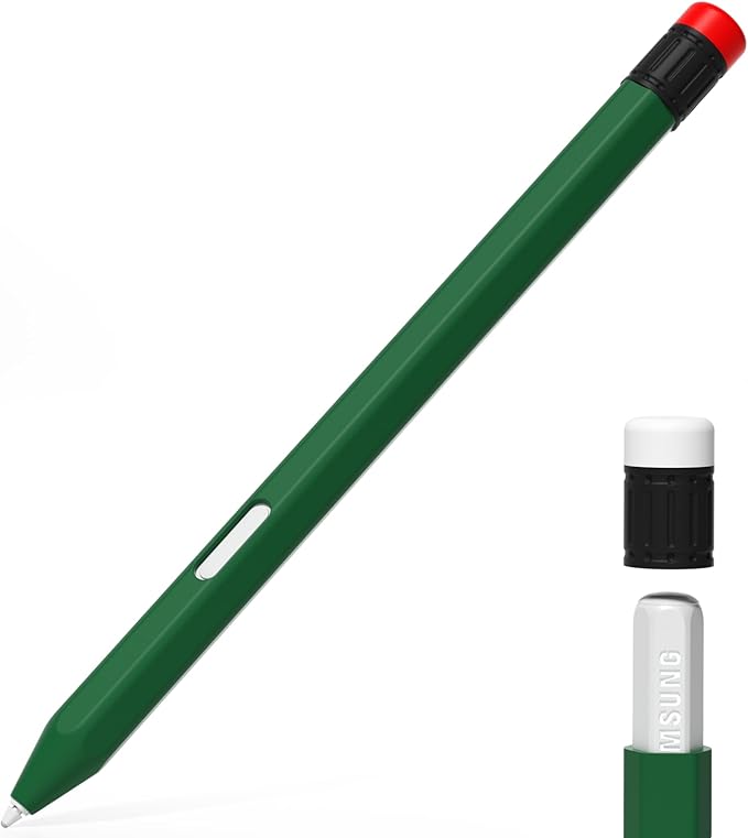 AZF Compatible with Samsung Galaxy Tab S Pen S11/S11 Ultra S Pen Case,Classic Design Silicone Protective Sleeve, Anti-Slip, Drop-Resistant Comfortable gripSupport Magnetic Charging. (Midnight Green)
