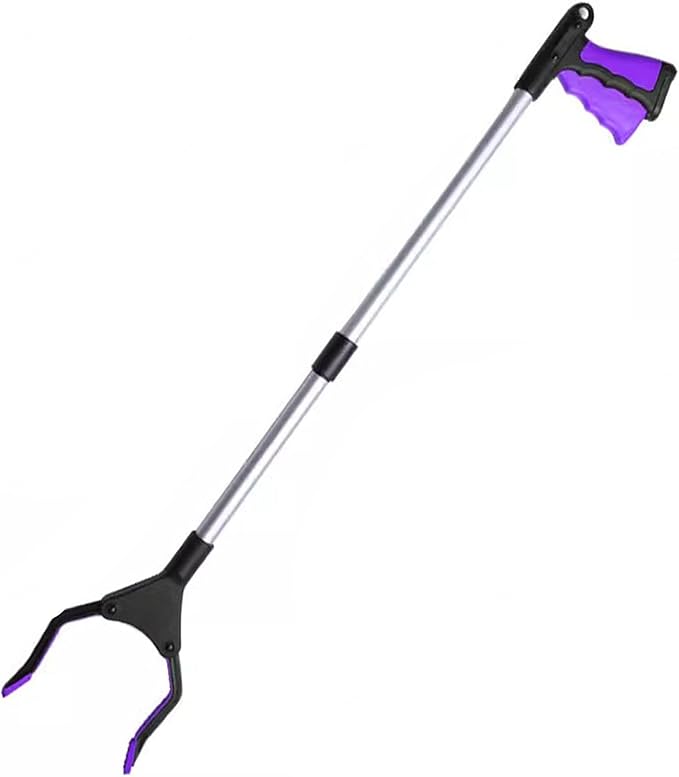 32 Inch Grabber Reache for Elderly - Mobility Aid Reaching Assist Tool - Long Reacher Grabber Pickup Tool - Heavy Duty Grabber Reacher Tool,Purple