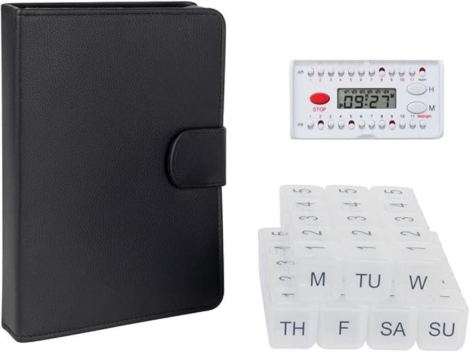 e-Pill 5 Times a Day x 7 Day Large Weekly Pill Organizer - with Discreet Case and Reminder