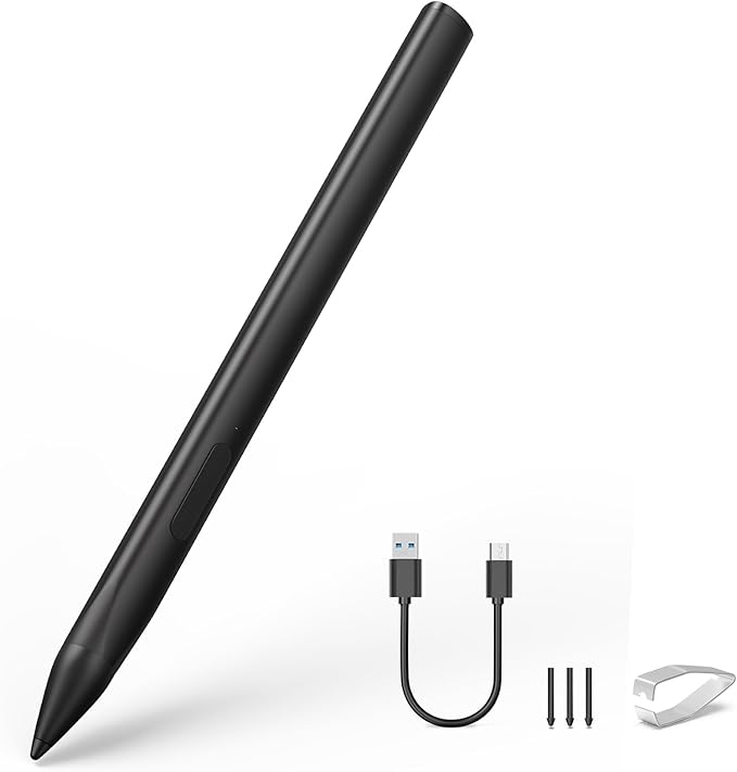 Stylus Pen for ASUS Transformer/Mini/ASUS Zenbook Flip/Pro/ASUS Vivobook Flip/Pro/Duo/ASUS Notebook, Rechargeable MPP 2.0 Tilt Pen with 4096 Pressure Sensitivity, Triangular Pen Body Design, Black