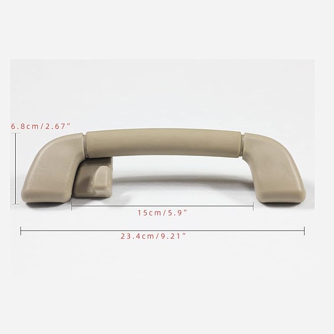 Auto Roof Pull Handle Grab Rail Grey with Hook for Toyota Camry (XV40) 2007-2011 Avalon 05-12 OEM:74610-30240 (Rear Left Handrail with Coat Hook(Beige) 1Pcs)