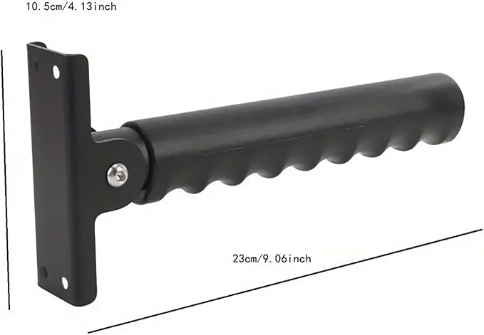 2 Pack Doorway Flip Up Grab Bar - 9" Auxiliary Support Grip Handle, 300 LBS Weight Capacity Stair Assist Handrail, Anti-Slip Design for Elderly Handicap, Easy Installation Home Safety Aid