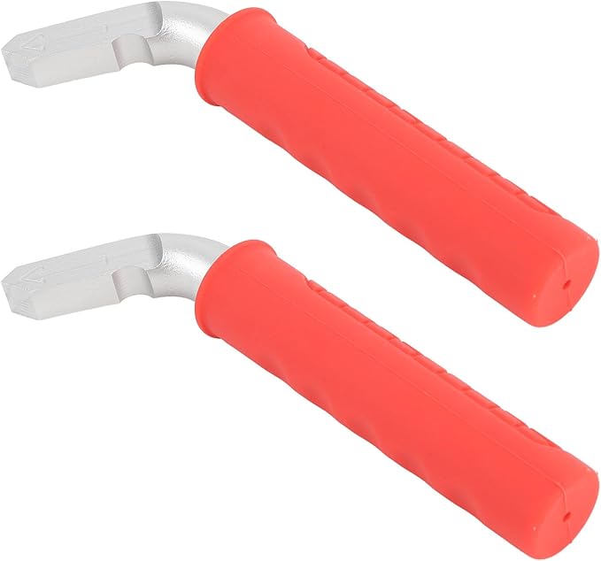 2PCS Car Door Assist Handles, Non Slip Silicone Grip Automotive Grab Support Bar, Ergonomic Portable Handle for Seniors and Mobility Assistance with Aluminum Alloy Frame for Most (Red)