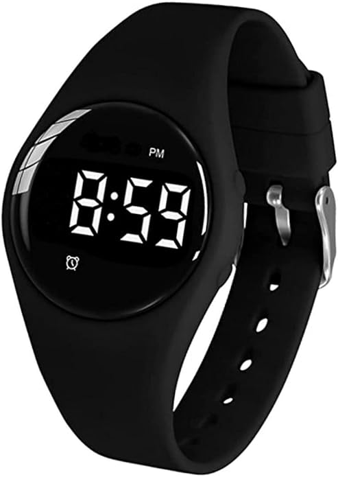 Water Resiatant Vibrating Alarm Watch Silent Medical Reminder Watch - with Timer and 15 Daily Alarms (Black)