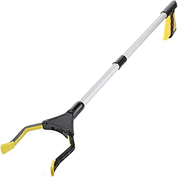 32" Foldable Grabber Reacher for Elderly, Mobility Aid Reaching Assist Tool Pickup Tool Trash Gripper,Yellow(Yellow)