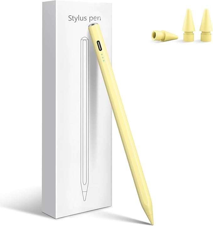 Stylus Pen for iPad 2026-2018 with 13mins Fast Charge,Tilt Sensitivity Palm Rejection Pencil for 11th (A16)/10/9/8/7/6 Gen, iPad Pro 11"/12.9"/M4/M5, iPad Air 3/4/5/M2/M3/M4