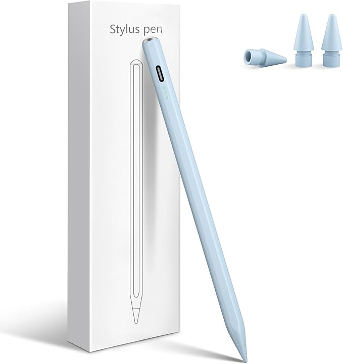 Stylus Pen for iPad 2026-2018 with 13mins Fast Charge,Tilt Sensitivity Palm Rejection Pencil for 11th (A16)/10/9/8/7/6 Gen, iPad Pro 11"/12.9"/M4/M5, iPad Air 3/4/5/M2/M3/M4