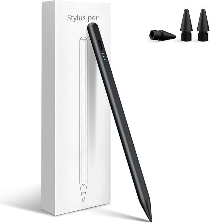Stylus Pen for iPad 2026-2018 with 13mins Fast Charge,Tilt Sensitivity Palm Rejection Pencil for 11th (A16)/10/9/8/7/6 Gen, iPad Pro 11"/12.9"/M4/M5, iPad Air 3/4/5/M2/M3/M4, Mini 7/6/5
