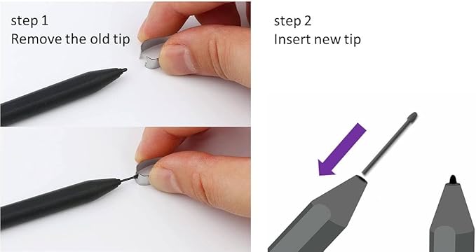 EMR Digital Stylus Pen for Remarkable 1/2 (4,096 Pressure Levels) for Kindle-Scribe Tablet,Writing,Drawing,EMR Devices with Tips/Nibs (Black)