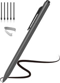 EMR Stylus Compatible with Remarkable 2, Replacement Digital Pen with Eraser, 4096 Pressure Levels, Palm Rejection, Tilt Support-5 Pen Tips（Gray）