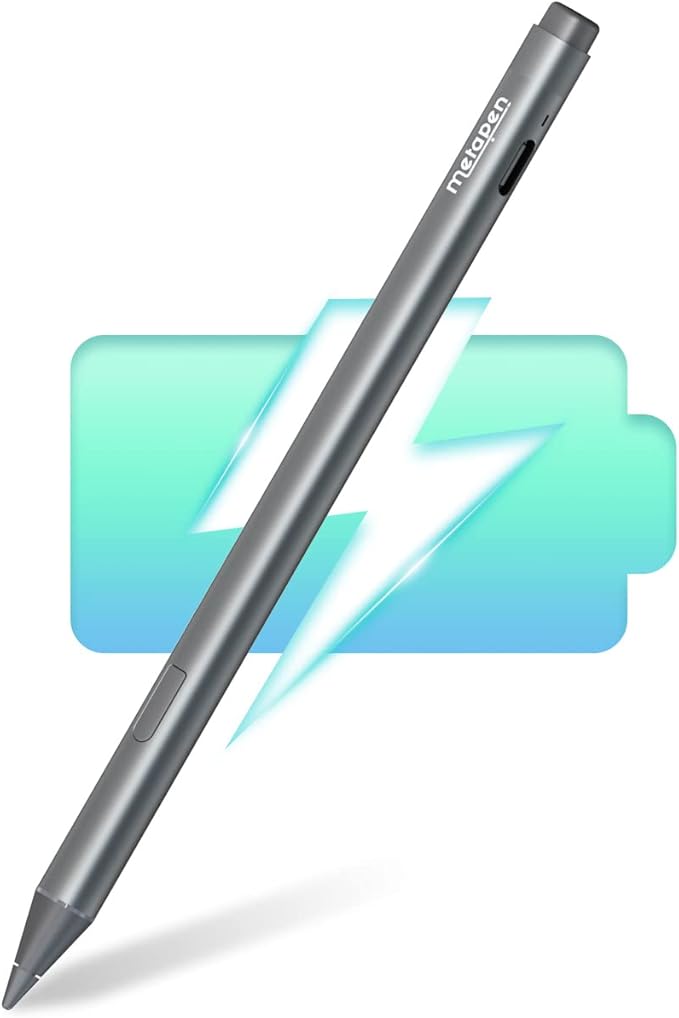 Metapen Stylus Pen M2 for Surface (Premium, 4096 Finest Control, Eraser End) - Compatible with Surface Pro 7//8/9/X//10/11/Book 3/Laptop 4/Studio 2, ASUS VivoBook Flip 14, for Creators,Students,Doers