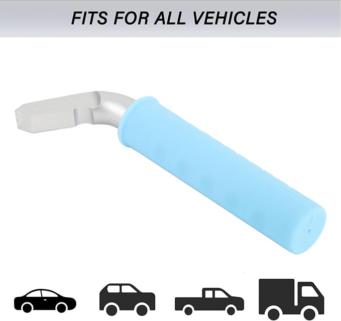 Car Door Handle Assist Bar 2Pcs Set | 500lbs Support & Ergonomic Grip | Portable Vehicle Handle for Seniors/Disabled | Secure - Grip Design (Blue)