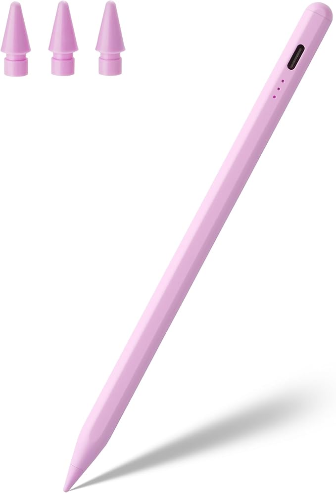 Stylus Pen for iPad A16 11th 10th 9th 8th 7th 6th Generation, iPad Pro 12.9 11 13 inch M4, iPad Air M3 M2 5th 4th 3rd Gen, iPad Mini A17 Pro 7 6 5, for Apple Pencil Pro 1st 2nd Gen Alternative, Purple