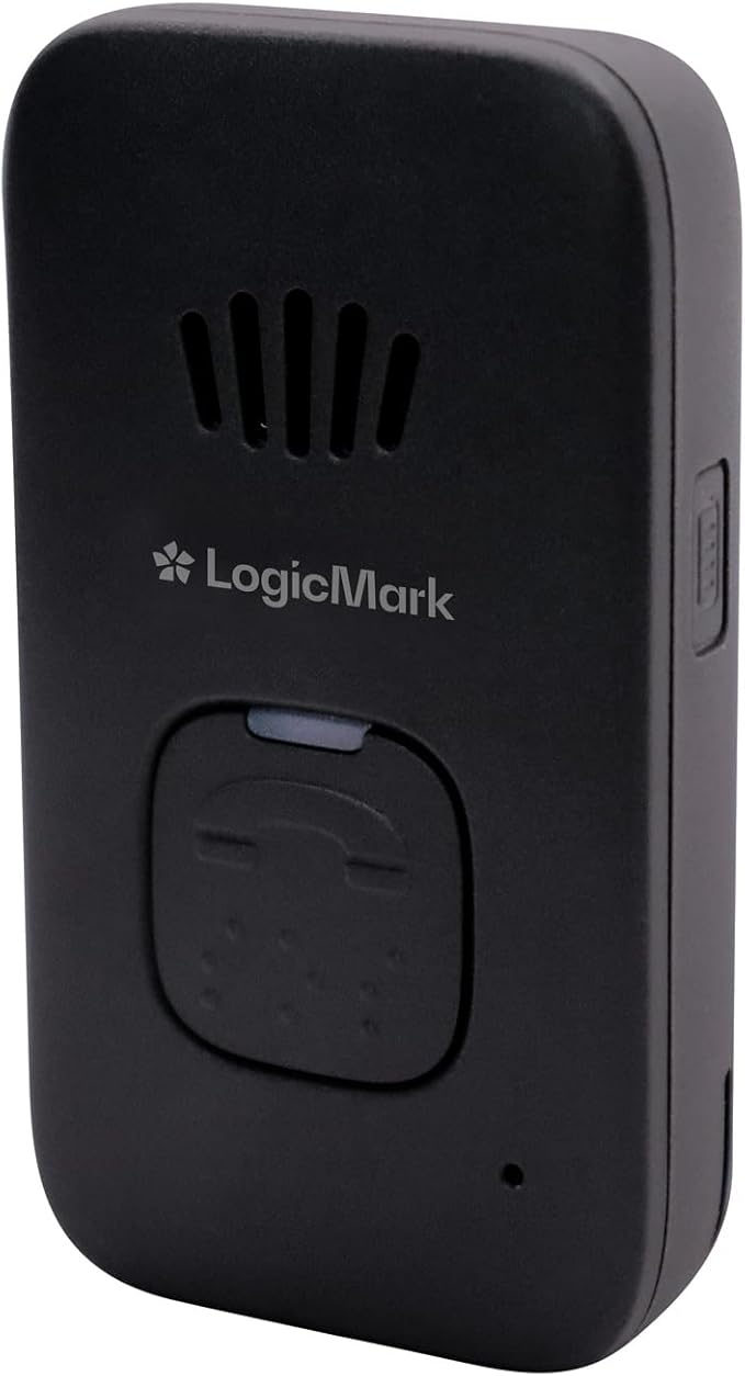 LogicMark Guardian Alert 911 Plus Emergency Pendant for Seniors 2-Way Call No Monthly Fees