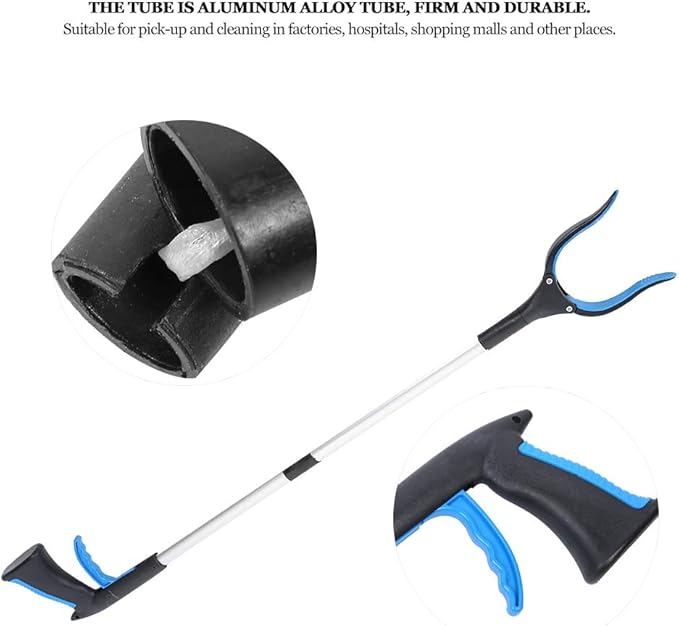 32" Longer Grab Tool, Foldable Garbage Picker, Elderly Disabled Grabber, Garbage Claw Pickup Stick Achieve Tool, Foldable Garbage Picker Elderly Trash Picker Grab It Pick Up Tool Grabber Reacher P