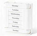 7-Day Medication Organizer - for Effortless Health Management: Stackable Weekly Pill Organizer with 7(Days)×4(Morning/Noon/Evening/Night) Compartments | Travel-Friendly Home Supply (All-Beige)