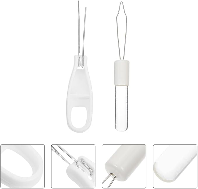 2pcs Button Hook Dressing Aid Set with Zipper Pulling Helper and Fixed Button Hook and Clothing Fastening Portable One-Handed Grip Device for Seniors and Mobility Assistance