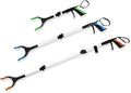3 PCS 19/32/43'' Foldable Lightweight Pickup Stick, Heavy Duty Strong Grip Magnetic Tip Trash Picker, Rotating Claw Reacher Grabber Tools for Gravida Elderly Wheelchair Handicap Reaching Mobility Aids