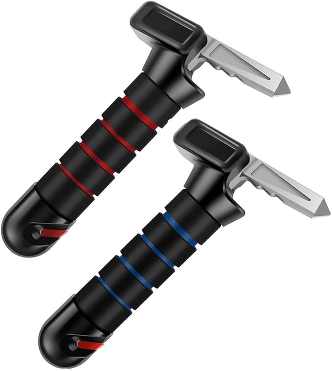 2 Pack Car Door Handle for Elderly, Car Handle Assist Support Handle 3 in 1 Multifunction Handle Car Door Latch Handle for Seniors and Handicapped(Color:RED/Blue)