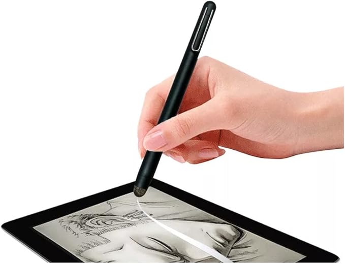 Stylus for Compatible with Samsung Galaxy Tab S7/S8/S9 11" Tablets - Touch Screen Pen Fiber Tip Aluminum Lightweight Black Q7E