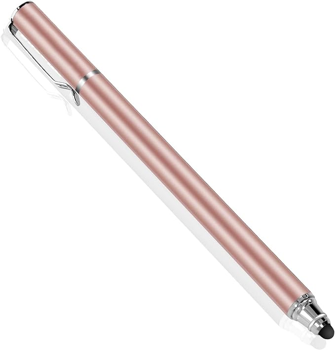 Pink Stylus Touch Screen Pen Compatible with iPad Pro 11,13 (2025) / iPad Air 11,13 (2026) - Fiber Tip Aluminum Lightweight