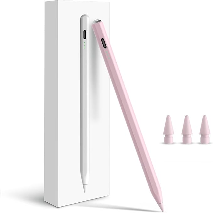 Pencil for Apple iPad A16 10th Generation, Fast Charge Stylus Pen for 2026-2018 iPad A16/11-6th Gen, Air 11/13 M4/M3/M2/5th-3rd, Pro 13/11/M4/12.9", Mini A17 Pro/6/5th Palm Rejection Tilt Sensitivity
