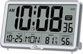 WallarGe Auto Set Digital Wall Clock Battery Operated, Desk Clocks with Temperature, Humidity and Date