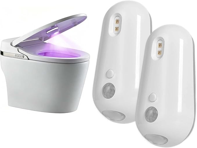 2026 New Self Cleaning UV Toilet Sanitizer Light & 6 Colors Night Light, Motion-Activated, Rechargeable, Adhesive-Mounted for Shared Bathrooms, for Elderly & Pet