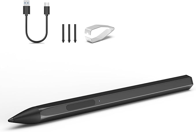 Stylus Pen for ASUS Transformer/Mini/ASUS Zenbook Flip/Pro/ASUS Vivobook Flip/Pro/Duo/ASUS Notebook, Rechargeable MPP 2.0 Tilt Pen with 4096 Pressure Sensitivity, Hexagonal Pen Body Design, Black